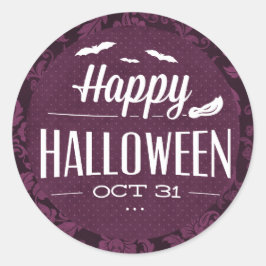 Flygande fladdermöss Gott Halloween Runt Klistermärke