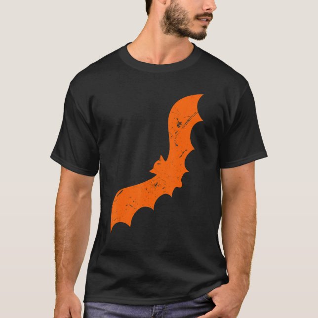 Flygande fladdermus drabbad t shirt (Framsida)