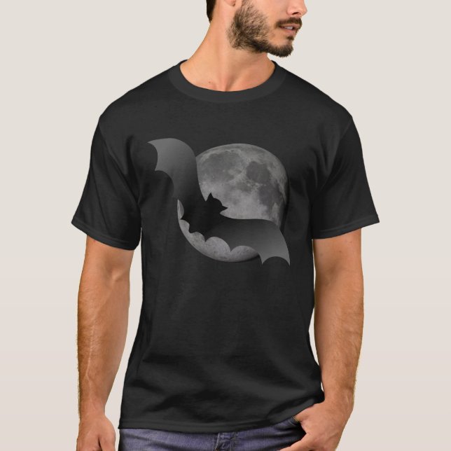 Flygande Fladdermus full måne ~ Noir T Shirt (Framsida)