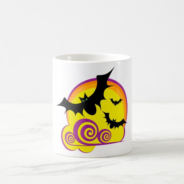 Flygande Fladdermus Halloween Nattfull måndagsswir Kaffemugg (Skapare uppladdad)