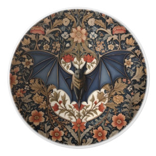 Flygande fladdermus - Modernt William Morris bloms Knopp
