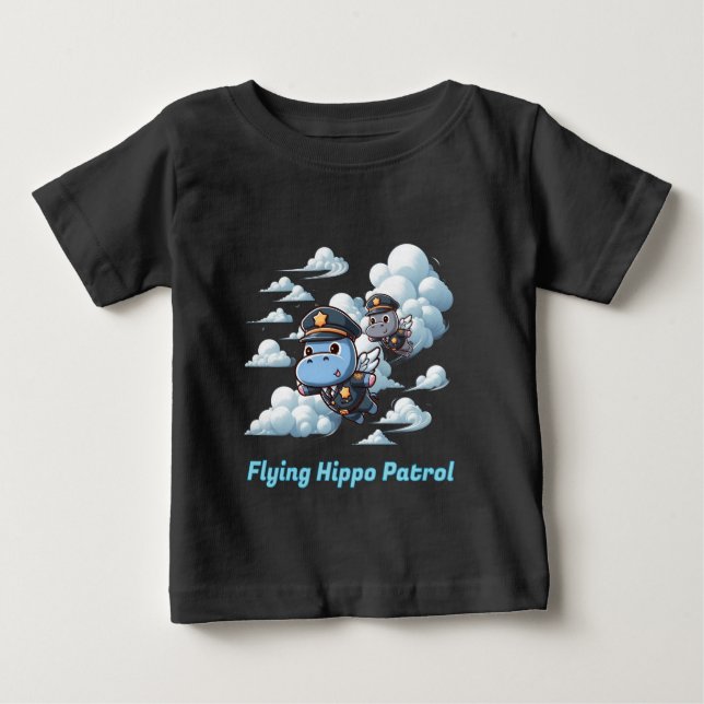 "Flygande Flodhästpatrullen" T Shirt (Framsida)