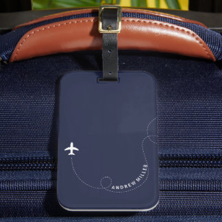 Flygande flygplansrutt Gör-det-själv Färg Anpassat Bagagebricka
