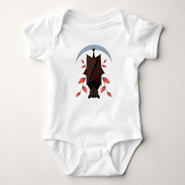Flygande fox Baby 1-Biet-bodydräkt T Shirt (Framsida)