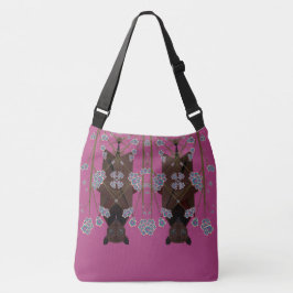 Flygande fox Boysenberry Crossbody Bag (2 storleka Axelväska