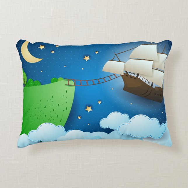 Flygande frakt vid landning prydnadskudde (Framsidan)