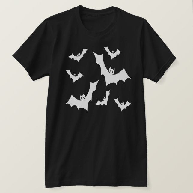 Flygande gotiska vampyrfladdermöss t-shirt (Design framsida)