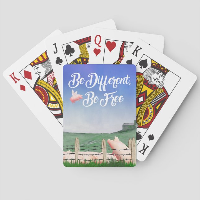 Flygande Gris-be-vara annorlunda Casinokort (Baksidan)