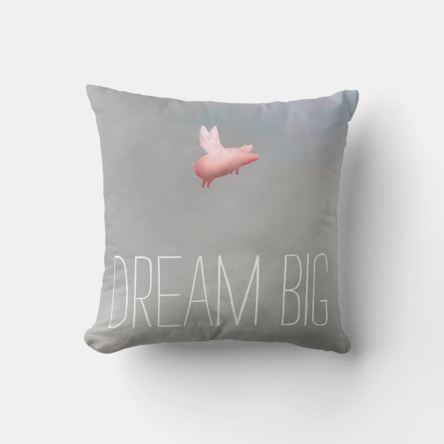 Flygande Gris Dream Big Kudde (Framsida)