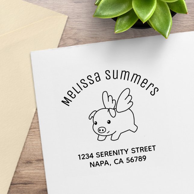 Flygande Gris, Grisunge med Vingar Arkadress Stämpel (Skapare uppladdad)