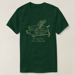 Flygande Gris Klipp T-Shirt