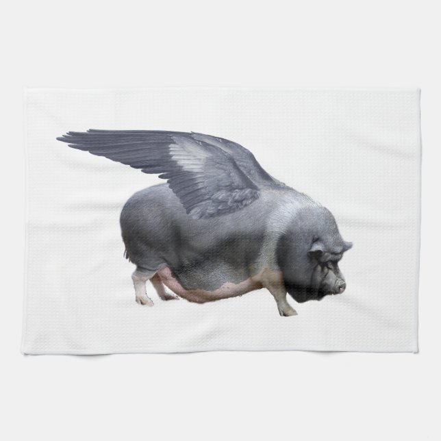 flygande gris kökshandduk (Horisontell)