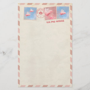 Flygande Gris Postage Brevpapper