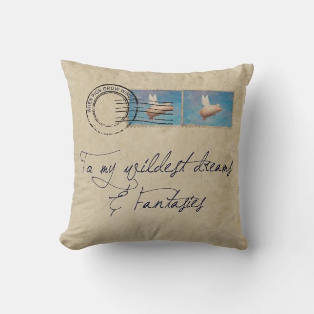 flygande gris-posterkudde kudde (Framsida)