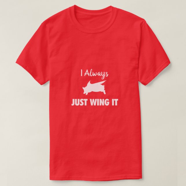 Flygande Gris precis Vinge T Shirt (Design framsida)