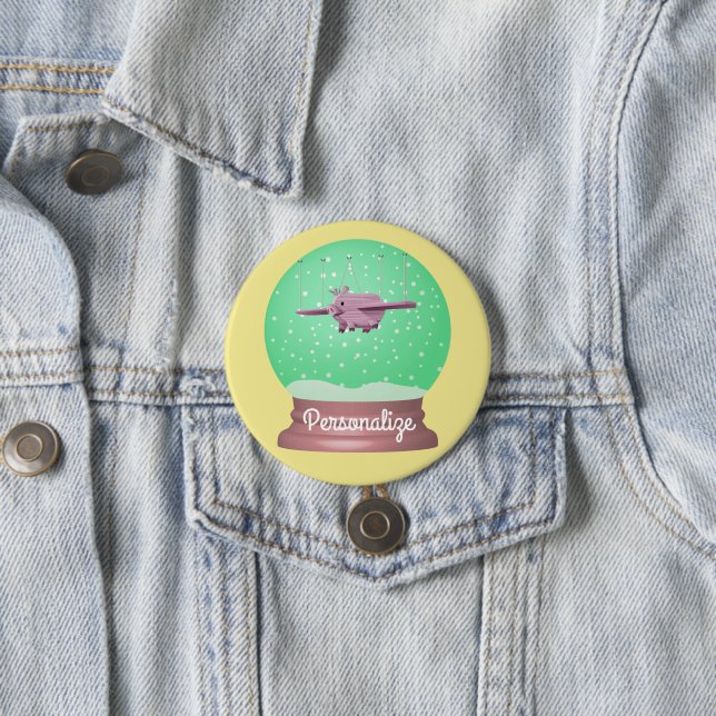 Flygande gris snöglob knapp (In Situ)