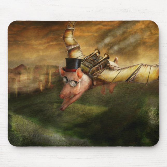 Flygande Gris - Steampunk - Det flygande svinet Musmatta (Framsidan)