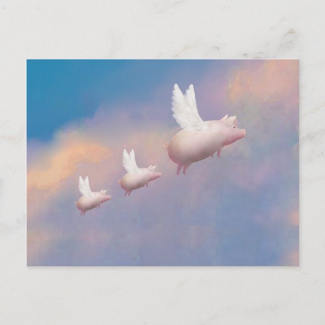 flygande gris vykort (Framsida)