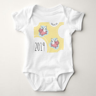 Flygande Grisar Nyfödd bebis, född 2019, Baby Body T Shirt