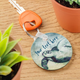 Flygande Grönt Sea Turtle | Nyckelkedja Nyckelring