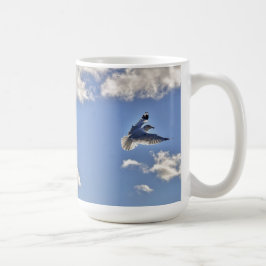 Flygande Gull & Clouds Wildlife Birdlover Gift Kaffemugg