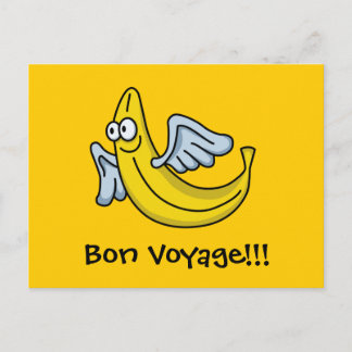 Flygande Gult Banana Vykort