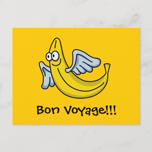 Flygande Gult Banana Vykort (Framsida)