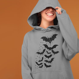 Flygande Halloween Galaxy Fladdermus och Stars T Shirt