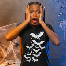 Flygande Halloween Galaxy White Fladdermus och Sta