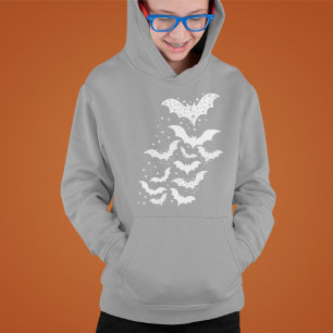 Flygande Halloween Galaxy White Fladdermus och Sta T Shirt