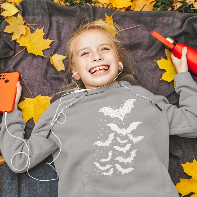 Flygande Halloween Galaxy White Fladdermus och Sta T Shirt (Skapare uppladdad)