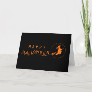 Flygande hälsningskort för Halloween, svart/Orange Kort