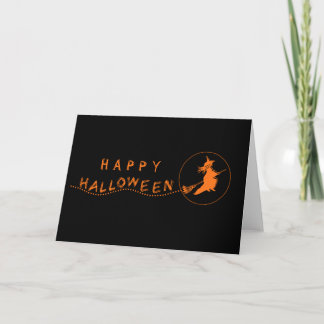 Flygande hälsningskort för Halloween, svart/Orange Kort