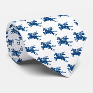 Flygande häst - Indigo Stil Blue & White on White Slips