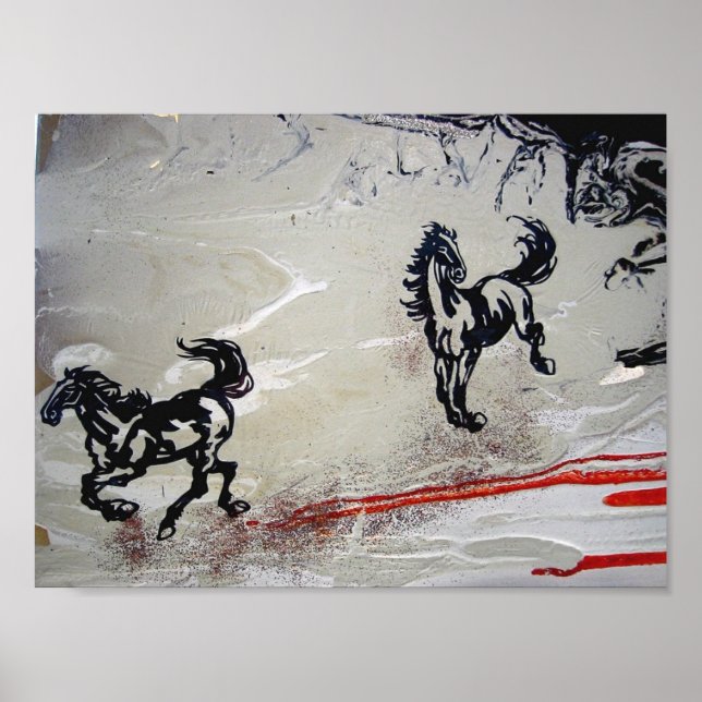 ’Flygande hästar’ Poster (Framsidan)