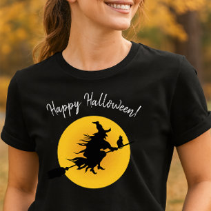 Flygande Häxa Halloween T-Shirt