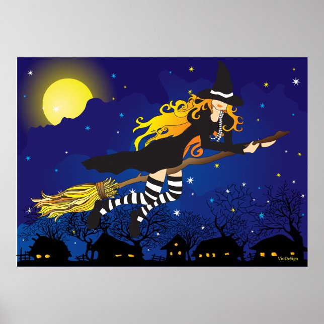 flygande häxa poster (Framsidan)