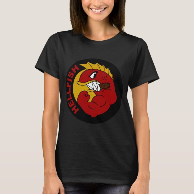 Flygande Helvetesfisk-tatuering T Shirt (Framsida)