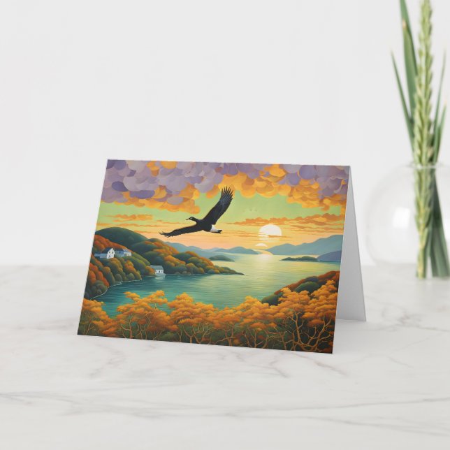 Flygande hemmaFars dag Helgkort (Framsida)