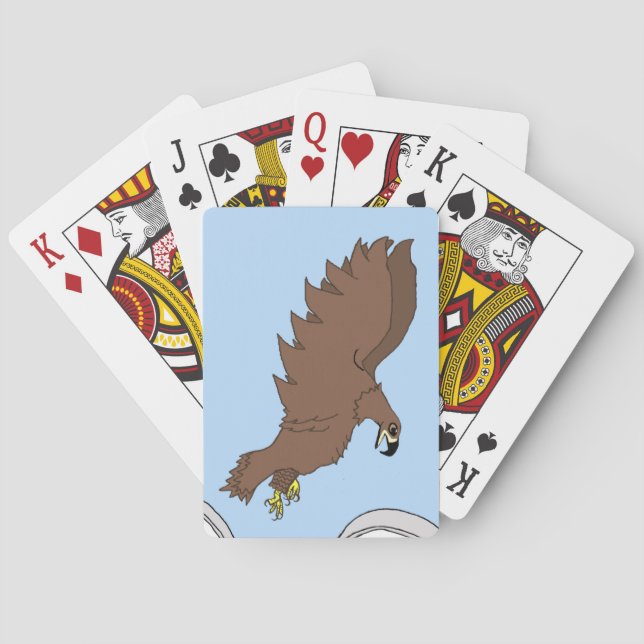 Flygande High Young Eagle Casinokort (Baksidan)