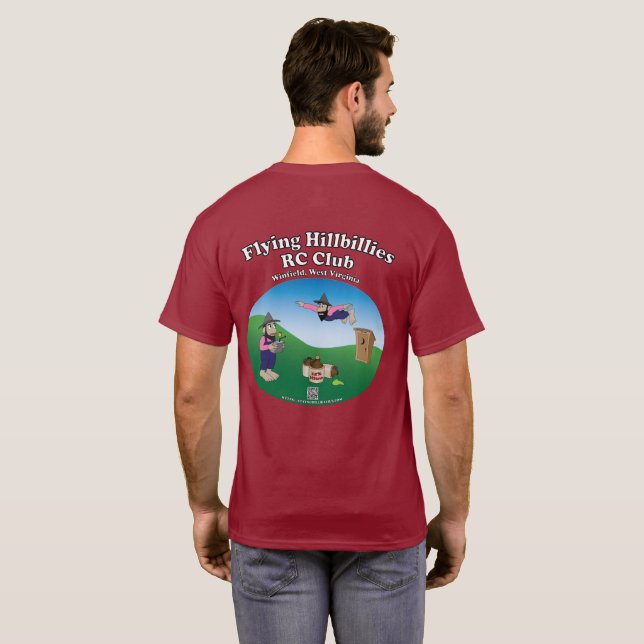 Flygande Hillbillies Herr T-Shirt med Kort Ärm (Hel baksida)