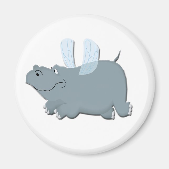 Flygande Hippo Magnet (Framsidan)
