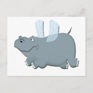 Flygande Hippo Vykort