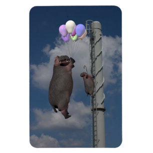 Flygande Hippopotamus Magnet