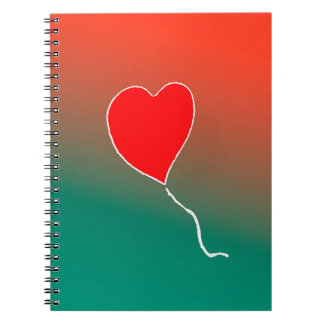 Flygande hjärta anteckningsbok