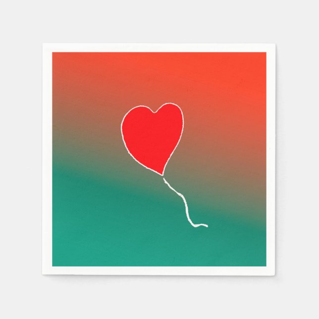 Flygande hjärta pappersservett (Framsidan)