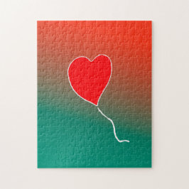 Flygande hjärta pussel