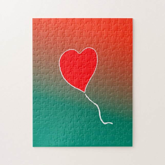 Flygande hjärta pussel (Vertikal)