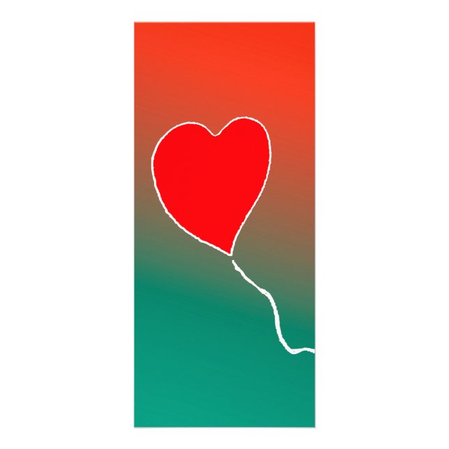 Flygande hjärta reklamkort (Framsidan)