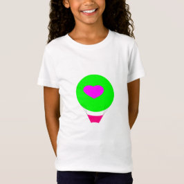 Flygande hjärtballong t-shirt